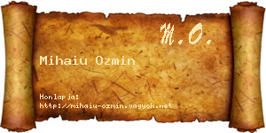 Mihaiu Ozmin névjegykártya